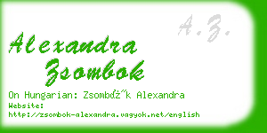 alexandra zsombok business card